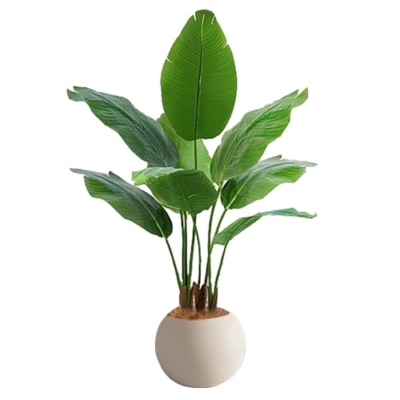 Product: Artificial Bird of Paradise Plant, Outdoor Fake Tropical Banana Tree – Perfect Faux Plants for Indoor, Plant in Pot for Home Decor(120cm/47.2in)