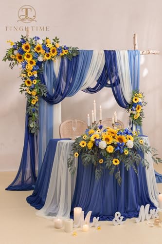 Silky Flower Store Artificial Wedding Arch Flowers Kit, Hanging Silk Floral Backdrop, Ceremony Decor, Pack of 5, 32.5cm 3 3 Product: TINGE TIME Artificial Arch Flowers Kit Pack of 5, Wedding Decorations for Reception with Hanging Flowers, Wedding Arch Silk Floral Arrangements Ceremony Backdrop Bridal Shower Outdoor Party Decor