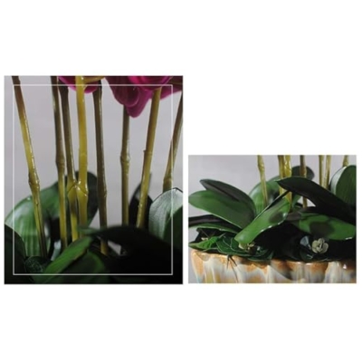 Product: SHUawan Large Artificial Phalaenopsis Orchid in Ceramic Pot – Realistic Silk Flowers for Home, Wedding & Party Decor(White)