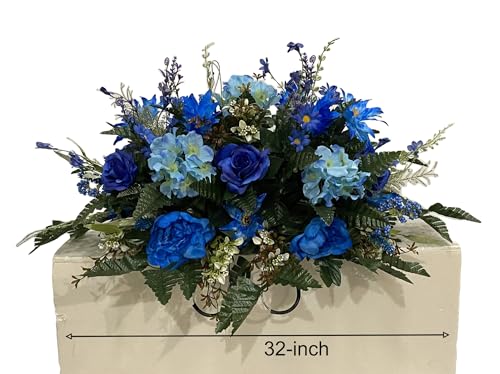 Product: Jucgghk Vivid and Realistic Floral Art Spring Cemetery Flowers,Flower for Cemetery,Grave Site Flower-Headstone Flower-Easter Cemetery Saddle for Grave