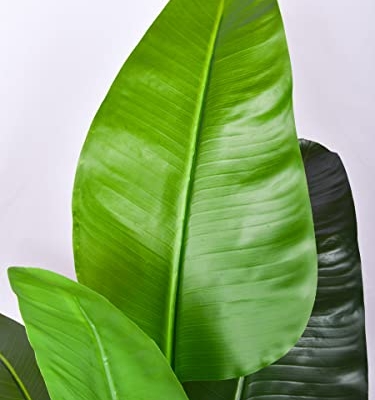 Silky Flower Store Artificial Bird of Paradise Fake Indoor Tropical Palm Potted 4FT, 2 Pack Faux Greenery Floor Plant 8 8 Product: Artificial Bird of Paradise - Fake Plants Indoor Faux Tropical Palm Potted Dypsis Lutescens for Home Office Decor Housewarming (4FT-2Packs)
