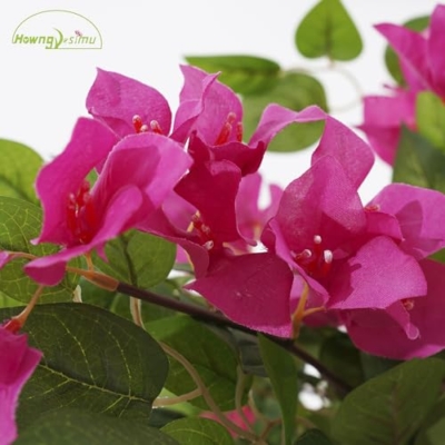 Product: 2 Pack Artificial Bougainvillea Tree, 24" Faux Silk Floral Tree Bougainvillea Plant with Flowers in Plastic Pot for Home Office Garden Indoor Outdoor Decor,White Pot