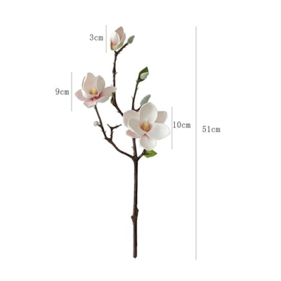 Silky Flower Store Artificial Magnolia Stem, Realistic Faux Flower Vase Decor, Home Office Outdoor Accent 32.5cm 5 5 Product: DUYHBAWRS Simulated Single Branch Magnolia, Realistic Artificial Flower Home Decoration Vase,(E)