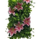 Product: cKqYYdSxiaOCheN 25x50CM Artificial Lily Decor Flower Plant Grass Wall Panels Green Plant Privacy Fence Panels Grass Indoor Family Garden Wedding(2)
