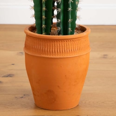 Silky Flower Store Artificial Cactus Terracotta Planter, Nearly Natural Faux Succulent, Desert Style Home Decor, 5ft. 11 11 Product: Nearly Natural 5ft. Artificial Cactus in Terracotta Planter