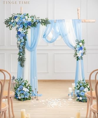 Product: TINGE TIME Artificial Arch Flowers Kit Pack of 5, Wedding Decorations for Reception with Hanging Flowers, Wedding Arch Silk Floral Arrangements Ceremony Backdrop French Country Outdoor Party Decor