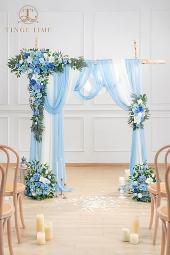 Product: TINGE TIME Artificial Arch Flowers Kit Pack of 5, Wedding Decorations for Reception with Hanging Flowers, Wedding Arch Silk Floral Arrangements Ceremony Backdrop French Country Outdoor Party Decor