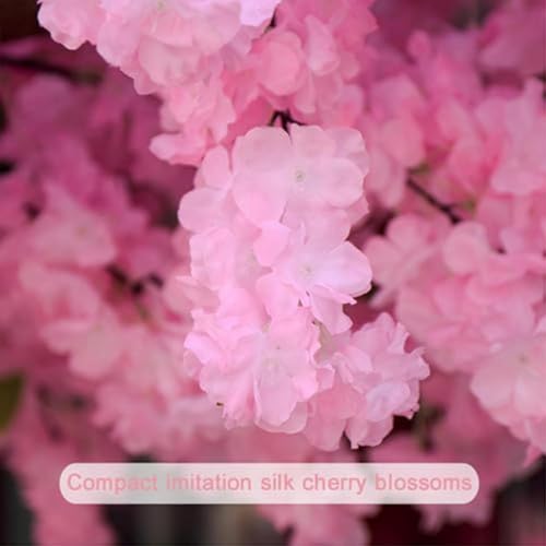 Product: Handmade Light Pink Cherry Tree, with Blossom Branches, with Natural Wood Trunk and Lifelike Flowers for Home Office Party Wedding Decor,001,1.5 * 1.2m/4.9x3.9f