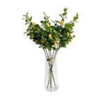 Product: Fake Flower Artificial Flowers Outdoor,90cm/35.43Inch Large Artificial Silk Camellia Flowers with Glass Vase,for Wedding Party Home Decoration Artificial Plant