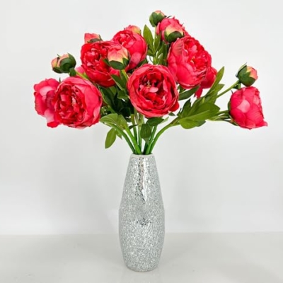 Product: 3PCS 2-Heads Red Peony Flowers,Artificial Beautiful Plants for Wedding Home Table Centerpieces Decoration Floral Arrangement (NO VASE) for Wedding/Home Decoration