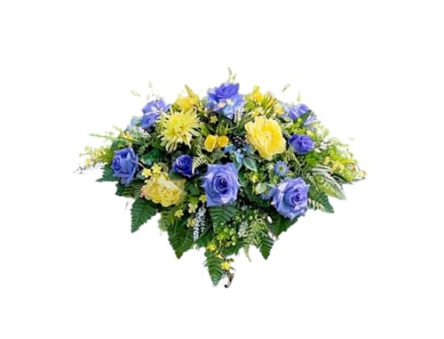 Product: Jucgghk Vivid and Realistic Floral Art 36" Artificial Cemetery Flowers,Realistic Vibrant Flowers, Outdoor Grave Decorations for Headstone