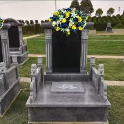 Product: Jucgghk Vivid and Realistic Floral Art 30" Artificial Cemetery Flowers,Realistic Vibrant Flowers, Outdoor Grave Decorations for Headstone(Yellow,Blue)