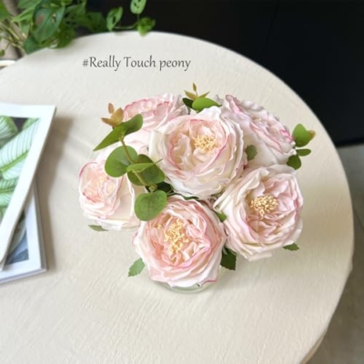 Product: Bucoke Rose Artificial Flowers in vase, Vivid Faux Rose Flowers Arrangements, Austin Rose Centerpieces for Tables, Flower Ornaments and Flower Arts for Living Room (Champagne)