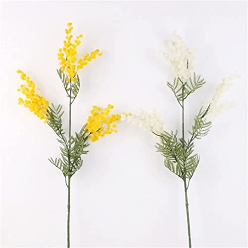 Silky Flower Store Decorative Artificial Acacia Yellow Mimosa Silk Flowers, Faux UV Resistant Floral Arrangement, 3PCS 32.5cm 5 5 Product: KG7HQRP Decorative Artificial Flowers Artificial Acacia Yellow Mimosa Plush Cherry Fake Silk Flower for DIY Wedding Birthday Party Decors 3PCS (Color : Style 1) (Style 2)