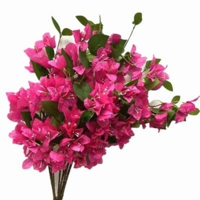 Product: Artificial Bougainvillea Flower Vine, 30.7 Inches Long, 24 Heads per Stem, 20 Pieces, Pink and White