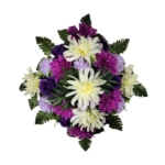 Product: Purple Cream Headstone Saddle, Mums Dahlias and Roses Grave Flowers for Memorial Decoration Garland for Table Centerpiece Holiday Party Weddi