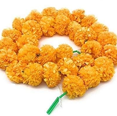 Product: Festival Decor Marigold Flower Mala Phool Mala Home Decor Pooja Festival Decorative Pack of 2