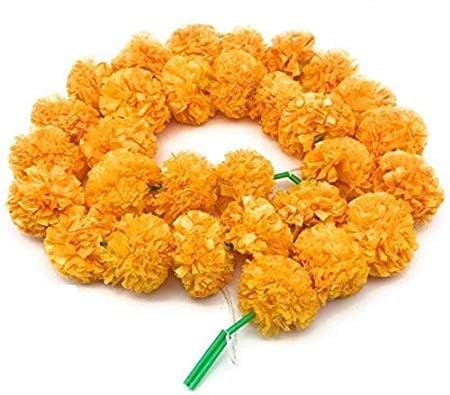 Product: Festival Decor Marigold Flower Mala Phool Mala Home Decor Pooja Festival Decorative Pack of 2