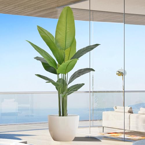 Product: Artificial Bird of Paradise Plant 6Ft, Floor Silk Banana Leaf Plant with 13 Leaves, Faux Palm Tree with Plastic Pot for Indoor House Home Office Garden Modern Decoration
