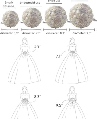 Product: Gkvszy Purple Bridal Wedding Bouquet with Rhinestone Brooch Pearl Bouquet for Bride Bridesmaid Quinceanera Satin Rose Flower Bouquet Wedding Purple and Lilac and Ivory 9.5in