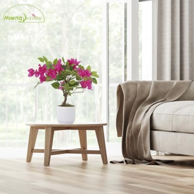Product: 2 Pack Artificial Bougainvillea Tree, 24" Faux Silk Floral Tree Bougainvillea Plant with Flowers in Plastic Pot for Home Office Garden Indoor Outdoor Decor,White Pot