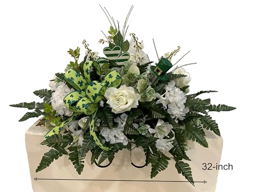Product: Jucgghk Vivid and Realistic Floral Art Spring Cemetery Flowers,Headstone Flower,Easter Cemetery SaddleFlower for Cemetery,Grave Site Flower