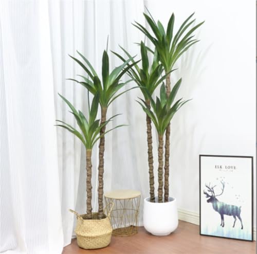 Product: Aartificial Plants Indoor Artificial Tree Indoor Faux Agave Plant Tree Fake Agave Artificial Tropical Plant Gladiolus Bonsai Floor Plant,A-150cm