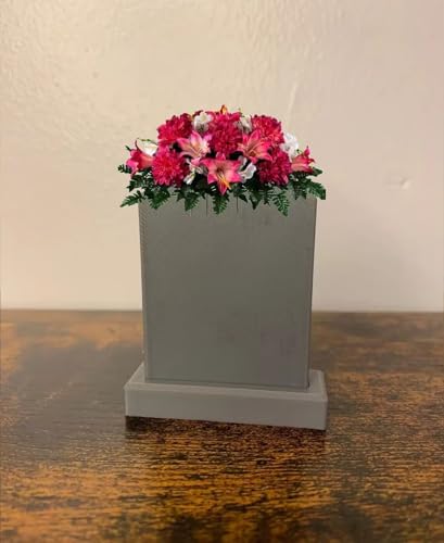Product: Jucgghk Vivid and Realistic Floral Art Pink Easter Lily and Dahlia Mix Cemetery Saddle, Easter Saddle for Cemetery Headstone