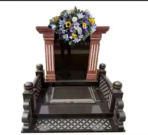 Product: Jucgghk Vivid and Realistic Floral Art Beautiful Grave Flowers, Durable Cemetery Saddle, Cemetery Flowers, Headstone Saddle, Cemetery Arrangement for Grave Tombstone Decorations