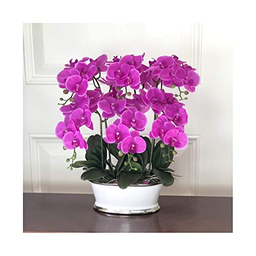 Product: Faux Purple Phalaenopsis Orchid, Butterfly Orchids with Ceramic Flower Pot, Beautiful Artificial Flowers Bonsai for Decorating Home/Office/Meeting Room/Parlor Table Centerpiece Office Wedding Party De