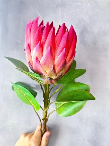 Product: Bright Real Touch King Protea Stem, Large Head Artificial Flower for Centerpieces | DIY Floral | Wedding/Home Decoration Gifts, Anniversary, Birthday Used for dining table center, wedding parties, and