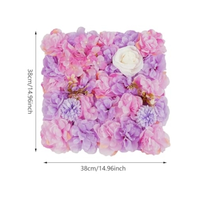 Silky Flower Store Artificial Silk Rose Flower Wall Panel, Wedding Backdrop Decor, 12pcs Faux Rose Hydrangea Wall Panels 12pcs 15 15 Product: Cncestore 12pcs Artificial Silk Rose Flowers Backdrop Wall Panel for Wedding Venue Decor