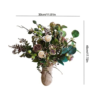 Product: Fake Flower 17.72Inch Silk Bridal Bouquets,Wedding Romantic Bouquet, Artificial Flowers Used for Valentine's Day Confession Party Church Artificial Plant
