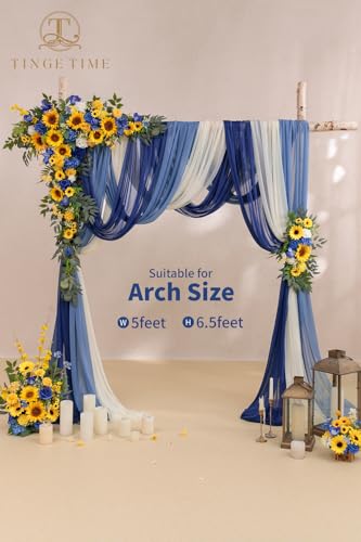 Silky Flower Store Artificial Wedding Arch Flowers Kit, Hanging Silk Floral Backdrop, Ceremony Decor, Pack of 5, 32.5cm 2 2 Product: TINGE TIME Artificial Arch Flowers Kit Pack of 5, Wedding Decorations for Reception with Hanging Flowers, Wedding Arch Silk Floral Arrangements Ceremony Backdrop Bridal Shower Outdoor Party Decor