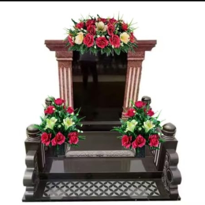 Product: Taozhiyuan Welcome Logo Flowers Cream Pink Amaryllis and Fuchsia Rose Cemetery Saddle and Flowers,Mothers Day Artificial Flowers for Headstone(NO VASE)