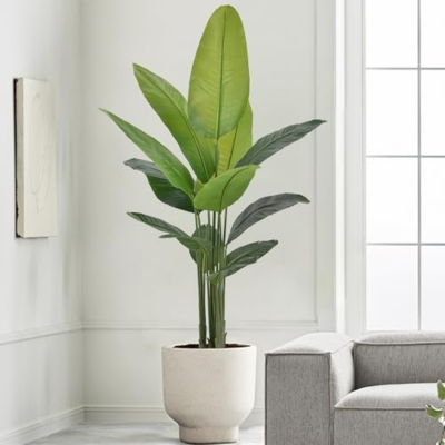 Product: Artificial Bird of Paradise Plant 6Ft, Floor Silk Banana Leaf Plant with 13 Leaves, Faux Palm Tree with Plastic Pot for Indoor House Home Office Garden Modern Decoration