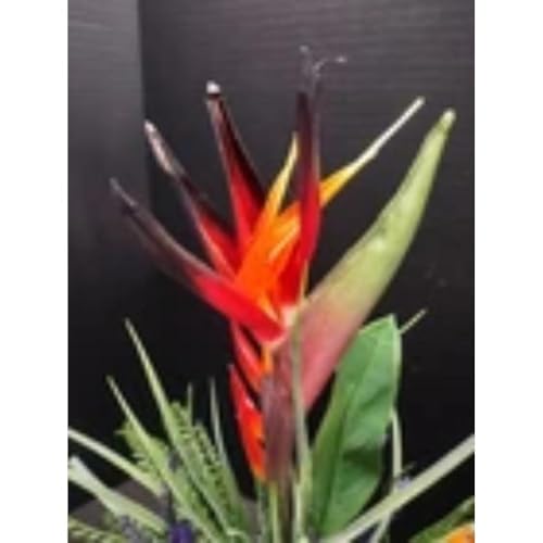 Silky Flower Store Bird of Paradise Faux Silk Table Centerpiece, Tropical Wedding Decor, On Foam Disc, 17in Tall, 4in Disc 4 4 Product: Bird of Paradise On Disc Table Decoration, Weddings, Centerpiece Or Artificial Flowers