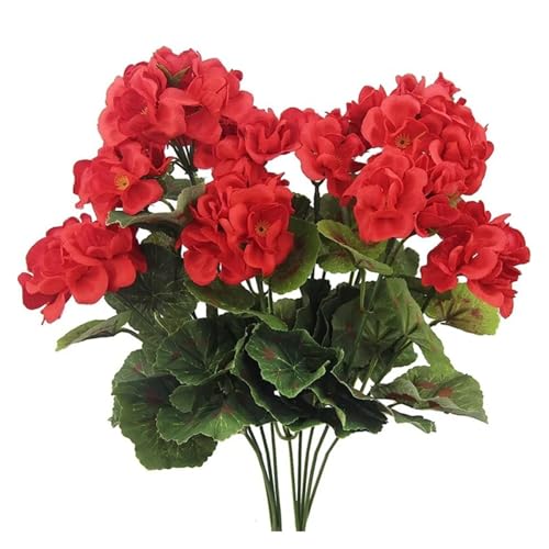 Product: ZHUAYSEJXA Nearly Natural 1/5pcs Artificial Plant Silk Begonia Flower Outdoor Garden Arch Wedding Home Bonsai Party DIY Decor Artificial Flowers(Red,5pcs)