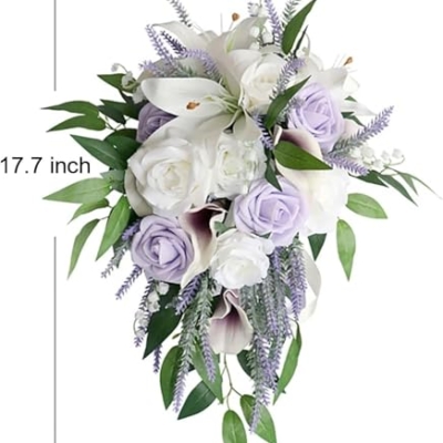 Product: Purple White Bridal Bouquets,Artificial Lavender Calla Lily Flowers for Wedding Ceremony Bridal Shower Home Decor Used for Weddings and Home Decoration