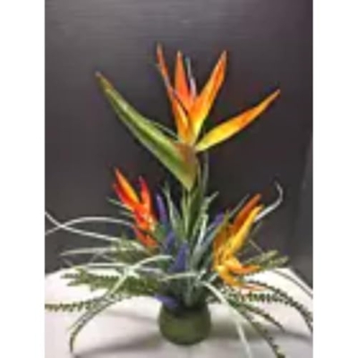 Product: Orange Bird of Paradise Table Decoration Silk Arrangements Artificial Flowers