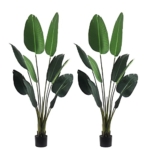 Product: 62''T Artificial Birds of Paradise Plant Tropical Palm Tree for Home Decor Indoor Large Potted Fake Floor Plant 2 Pack