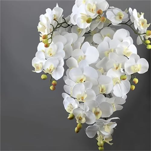 Product: 2/5 Pcs 9-Head Flowers 38inch Artificial Orchid Bouquet Artificial Flowers for Wedding Decoration Garden Home Decor(5pcs)