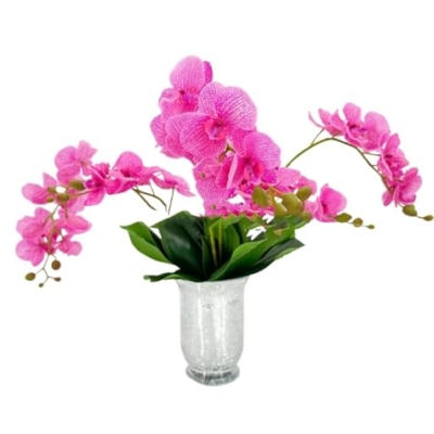 Product: 3PCS 18" Pink Orchid Artificial Flowers,Real Touch Orchid Flowers for Wedding Table DIY Floral Arrangement Party Home Decor(NO VASE)