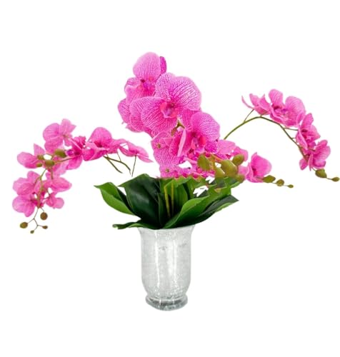 Product: 3PCS 18" Pink Orchid Artificial Flowers,Real Touch Orchid Flowers for Wedding Table DIY Floral Arrangement Party Home Decor(NO VASE) for Wedding/Home Decoration