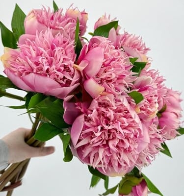 Product: 3PCS 2-Heads Pink Peony Flowers,Artificial Beautiful Plants for Wedding Home Table Centerpieces Decoration Floral Arrangement (NO VASE) for Wedding/Home Decoration