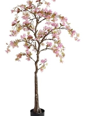 Product: GenSDH Artificial Tree Artificial Tree Begonia Flower Tree Fake Tree 140Cm Simulation Tree for Indoor Outdoor Artificial Plant Decor