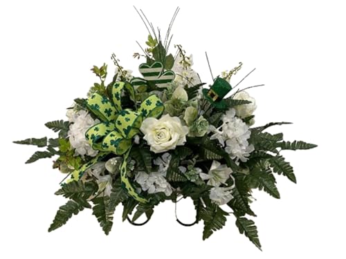 Product: Jucgghk Vivid and Realistic Floral Art Spring Cemetery Flowers,Headstone Flower,Easter Cemetery SaddleFlower for Cemetery,Grave Site Flower