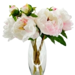 Product: 9 Stem White and Pink Peony Bouquet, Artificial Wedding Flower for Home Garden Party Floral Decor(Pink,NO VASE) for Wedding/Home Decoration