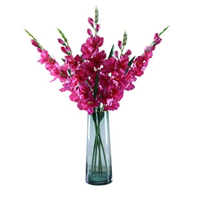 Product: Artificial Fake Flowers Plants-5pcs 30'' Orchids Artificial Flowers Single Stem Gladiolus Fake Flowers(Purple)