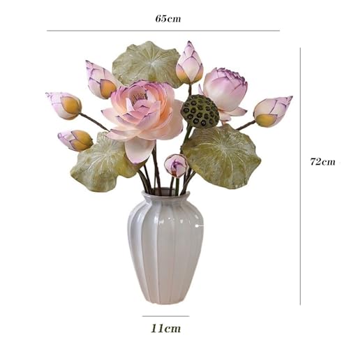 Product: Floral Installations Artificial Silk Flower Arrangement Zen Lotus Simulation Flower Arrangement High-Grade Coffee Table Decoration Party Decoration